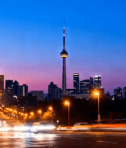 城市街道黄昏高楼景观3258#横