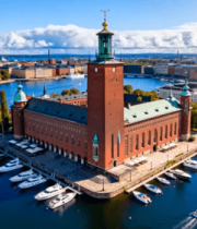 城市建筑河流航拍全景244#横