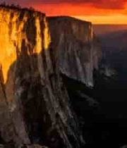  悬崖日落壮丽景观2586#横屏 	 