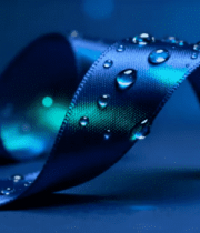 带水滴蓝色丝带素材2512#横屏 