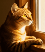 窗边猫咪凝视窗外3065#横