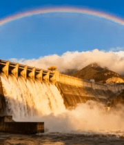 大坝泄洪彩虹景观1599#横屏 