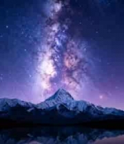  雪山银河星空延时2689#横屏 	 