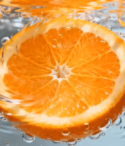 橙子切片入水特写素材552#横屏 