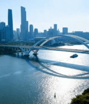 城市桥梁与高楼全景3237#横