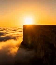  悬崖云海日出2587#横屏 	 