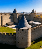 城堡全景航拍画面1354#横