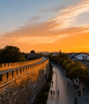城墙日落风光2252#横屏 
