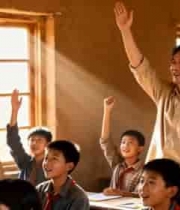  乡村教室师生互动2491#横屏 	 