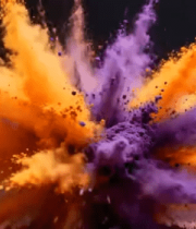 彩色颜料倾倒流淌素材4194#横