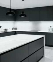  现代简约厨房设计2485#横屏 