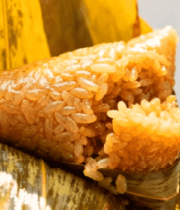 剥开的糯米粽子特写2916#横