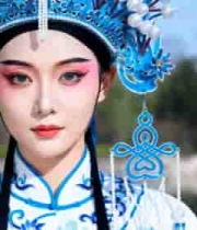  戏曲青衣湖畔写真2432#横屏 	 