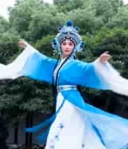  戏曲旦角拭汗特写2428#横屏 	 