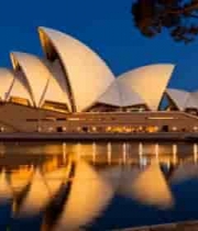  悉尼歌剧院夜景灯光秀2425#横屏 	 