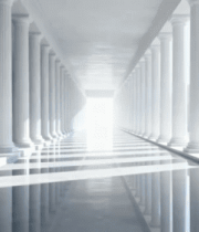 白色柱廊通道空间场景5332#横