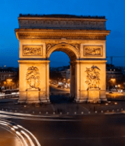 巴黎凯旋门夜景4271#横