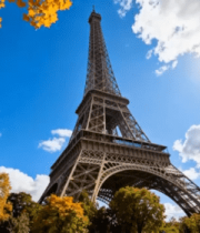 巴黎埃菲尔铁塔秋日全景2225#横