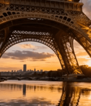巴黎埃菲尔铁塔日出景象141#横