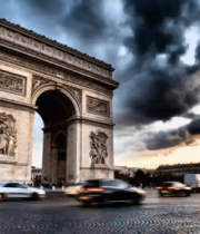 巴黎凯旋门城市街景素材4609#横