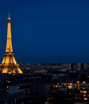 巴黎埃菲尔铁塔夜景俯瞰2037#横