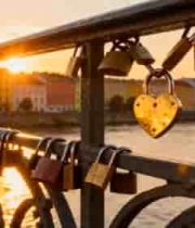  夕阳下的爱情锁2364#横屏 	 