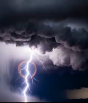  乌云密布闪电视频素材2338#横屏 	 