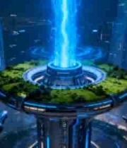  未来城市夜景动画2301#横屏 	 