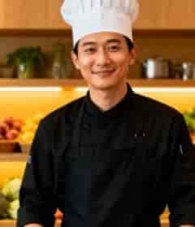  微笑厨师在蔬果厨房2278#横屏 	 