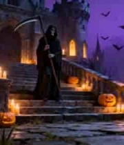  万圣节城堡幽灵场景2271#横屏 	 