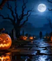  万圣节南瓜灯夜景2274#横屏 	 