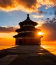  天坛日落延时摄影2239#横屏 	 -