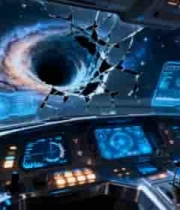  太空舱破窗黑洞场景2218#横屏 	 