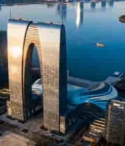  苏州东方之门航拍2211#横屏 