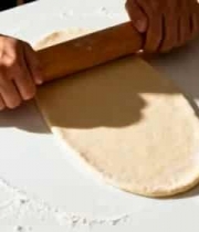  手工擀制面团过程2142#横屏 