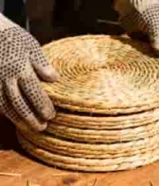  手工编织草垫制作过程2138#横屏 	 