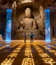  石窟光影秀 科技与佛韵2103#横屏 	 