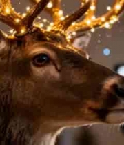  圣诞麋鹿特写镜头2084#横屏 	 