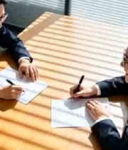  商务人士签约合作场景2002#横屏 	 