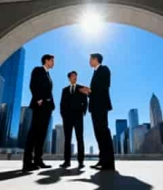  商务人士户谈场景1991#横屏 	 