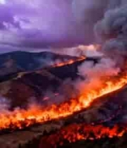  山火蔓延浓烟滚滚1944#横屏 	 