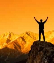  山顶人物剪影 日出1941#横屏 	 