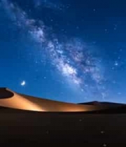  沙漠星空延时摄影1926#横屏 	 