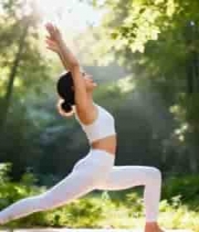  森林晨光瑜伽练习1892#横屏 