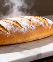  热气腾腾的长条形面包1829#横屏 	 