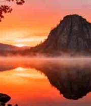  秋日山水日出美景1791#横屏 	 