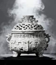  青铜香炉烟雾缭绕1753#横屏 	 