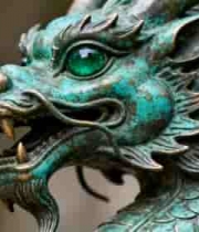  青铜龙首特写1747#横屏 	 