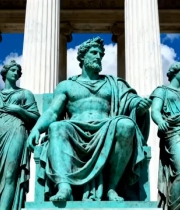  欧式建筑青铜雕像1690#横屏 	 