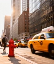  纽约街头繁忙景象1647#横屏 	 